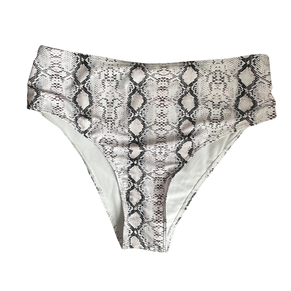 Shein High Waisted Cheeky Snake Print Bikini Bottom 1XL